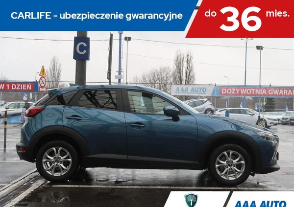 Mazda CX-3 cena 75000 przebieg: 91966, rok produkcji 2018 z Biała Piska małe 92